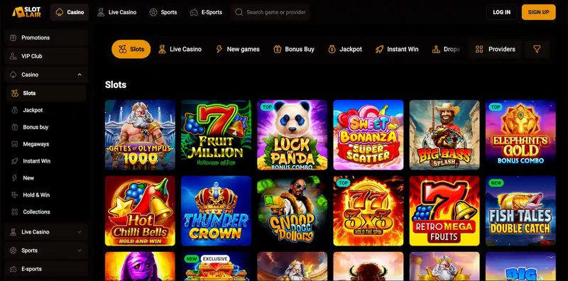 Slotlair login, slotlair live casino